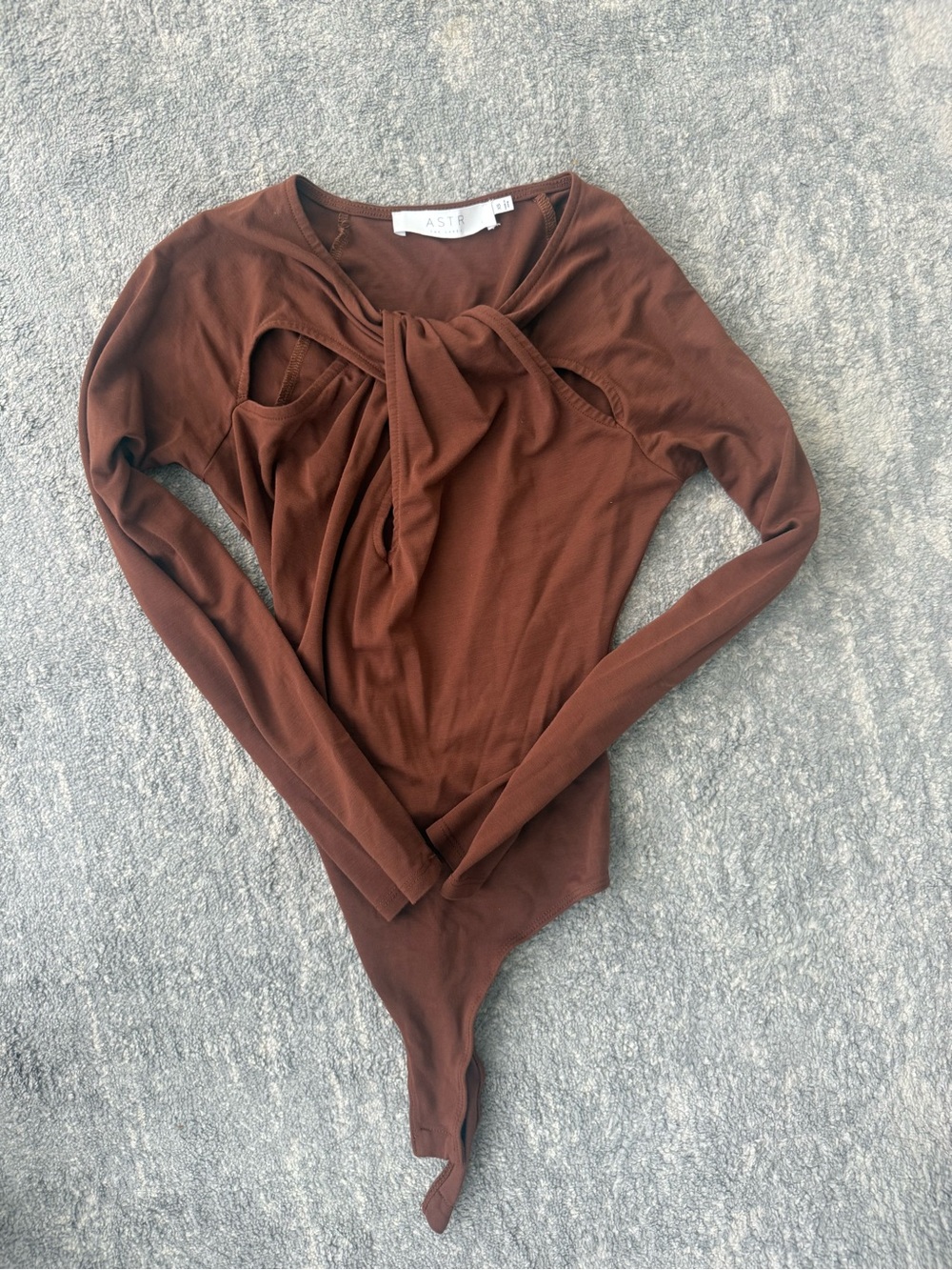 Brown Long Sleeve Bodysuit